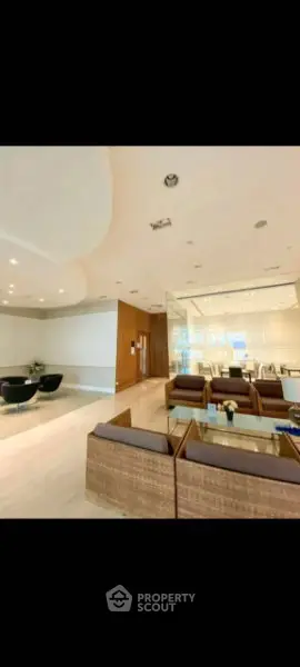 Luxurious modern living room with elegant seating and stylish decor