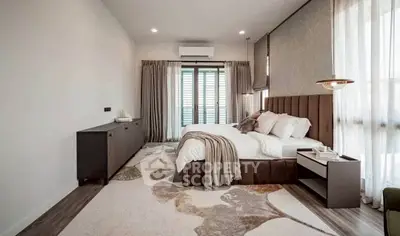 Luxurious modern bedroom with elegant decor and natural light