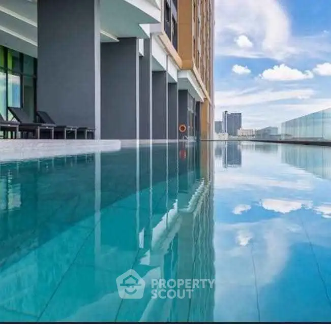 Luxurious rooftop pool with stunning city views and modern architecture.