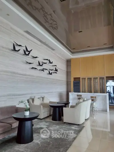Luxurious modern living room with elegant decor and stylish furniture