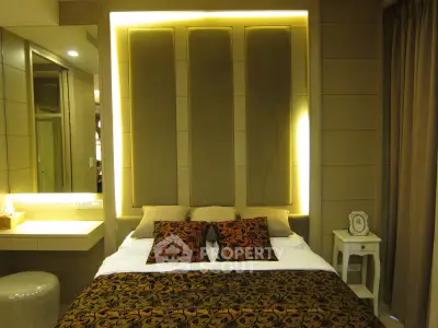 Luxurious bedroom with elegant lighting and stylish decor