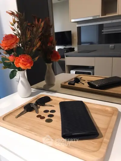 Modern kitchen with sleek cabinets and stylish decor