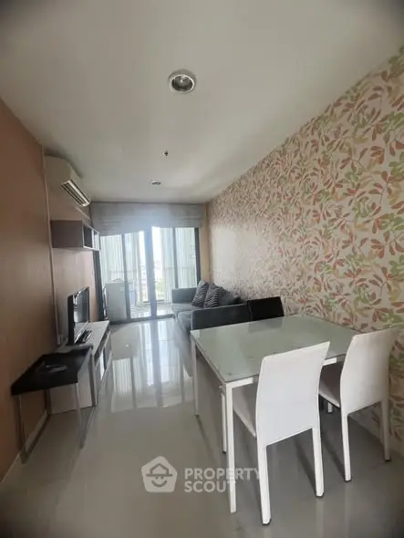 Modern living room with stylish decor and natural light