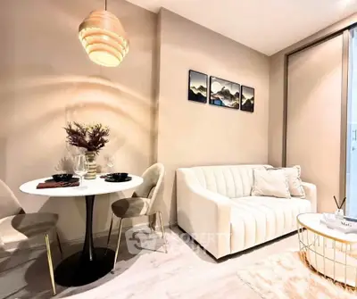 Stylish modern living room with elegant decor and cozy seating area