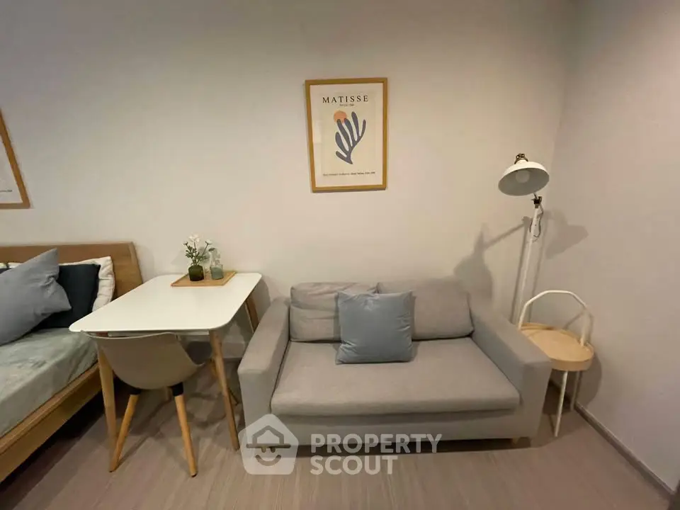 Cozy living room with modern decor and stylish furniture