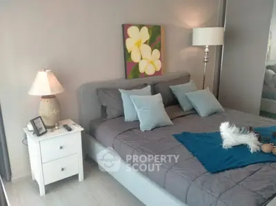 Modern bedroom with stylish decor and cozy ambiance