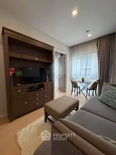 Cozy living room with elegant furniture and natural light