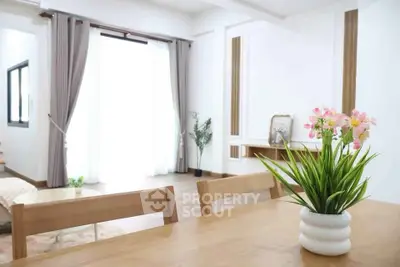 Bright and airy living room with modern decor and natural light