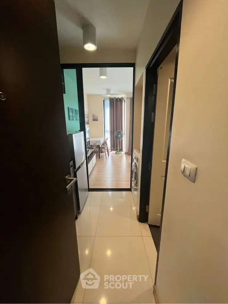 Modern elevator interior with sleek design and ambient lighting