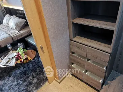 Modern bedroom with stylish storage and cozy decor