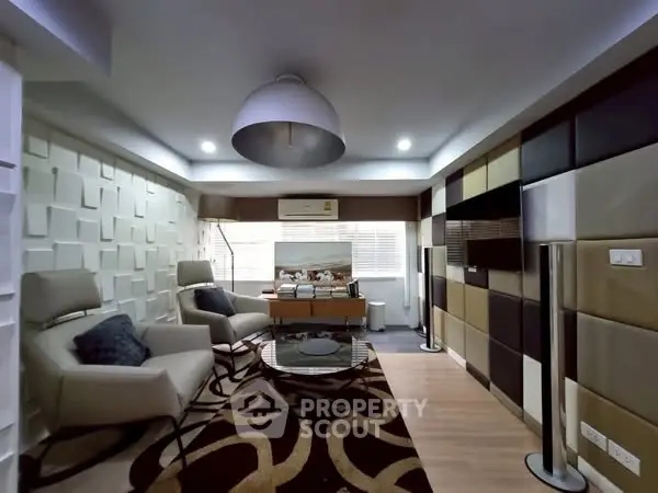 Modern living room with stylish decor and comfortable seating