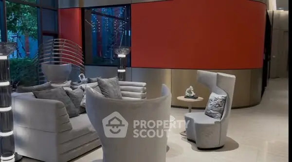 Luxurious modern living room with elegant furniture and stylish decor