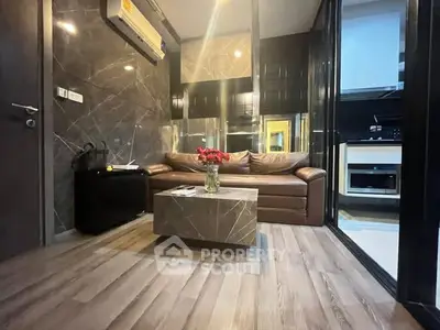 Luxurious modern living room with sleek design and elegant decor