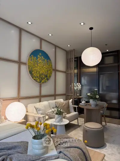 Stylish modern living room with cozy seating and elegant decor