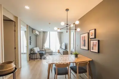 Modern living room with stylish decor and cozy ambiance