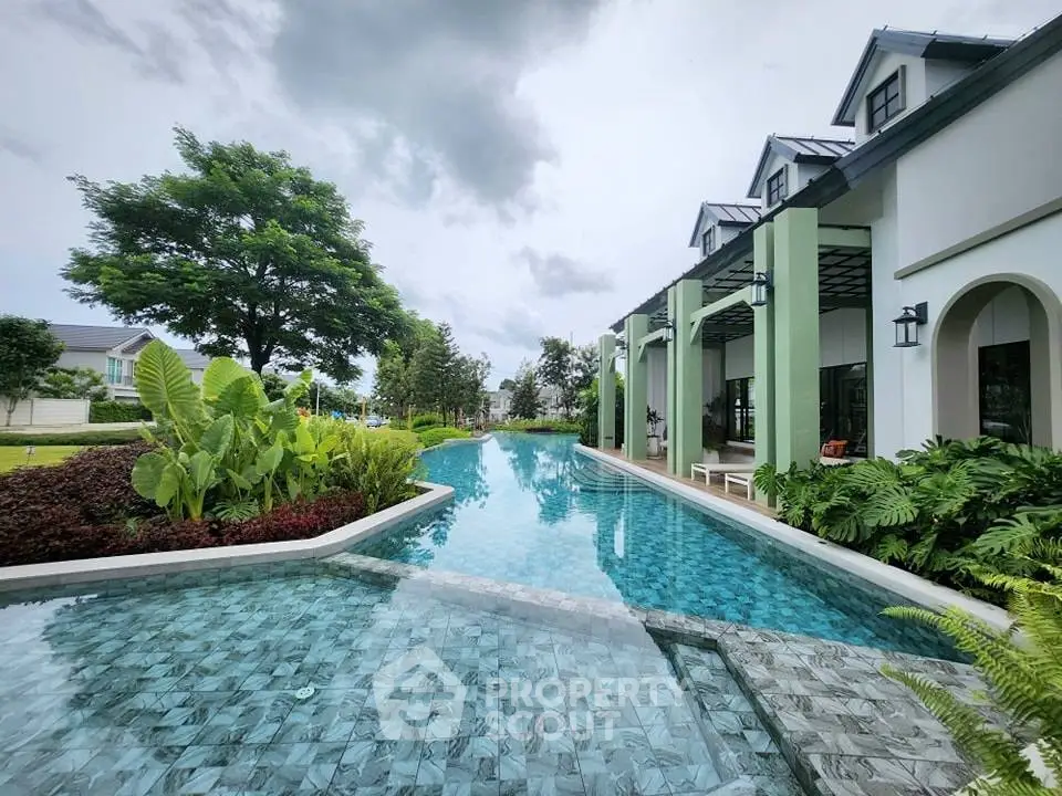 Luxurious property with stunning pool and lush garden, perfect for relaxation and entertaining.