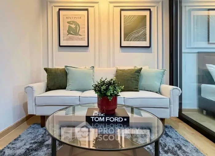 Stylish living room with elegant decor and modern furniture, perfect for relaxation and entertaining.