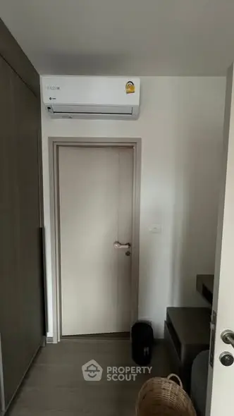 Modern interior with air conditioning and sleek door design