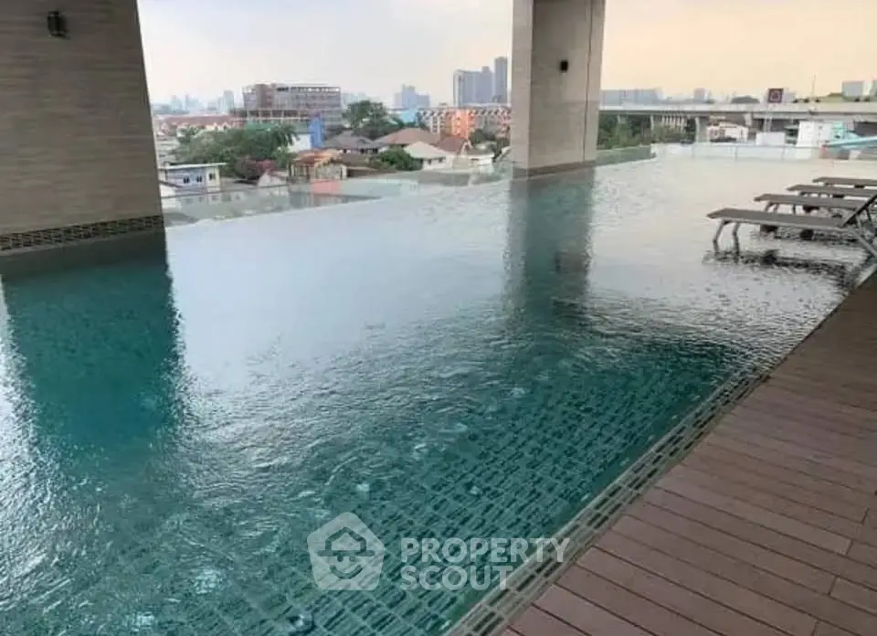 Luxurious rooftop infinity pool with stunning cityscape views