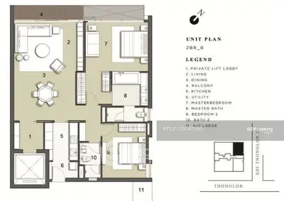 2 Bedrooms Condo at Tela Thonglor 13-5