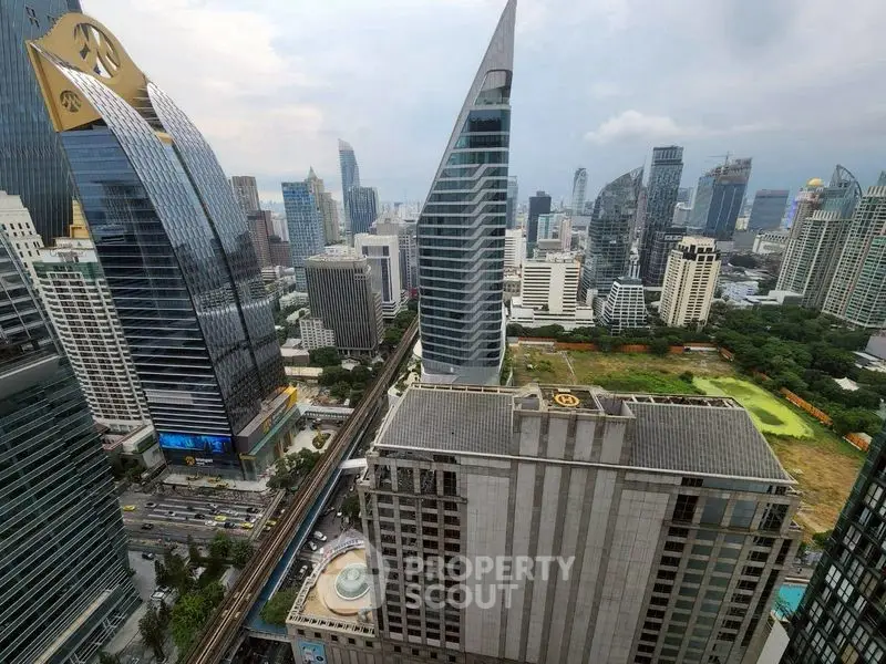 Stunning cityscape view showcasing modern skyscrapers and urban landscape.