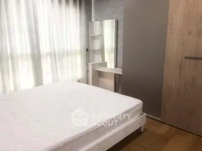 Modern bedroom with minimalist design and natural light