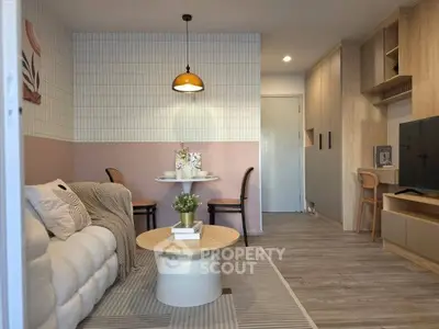 Stylish modern living room with cozy seating and elegant decor