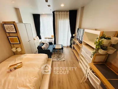 Modern studio apartment with stylish decor and natural light