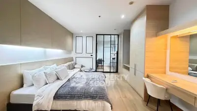 Luxurious modern bedroom with elegant decor and spacious layout