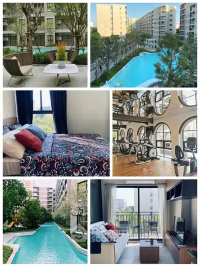 Luxurious condo with pool, gym, and stylish interiors in prime location.