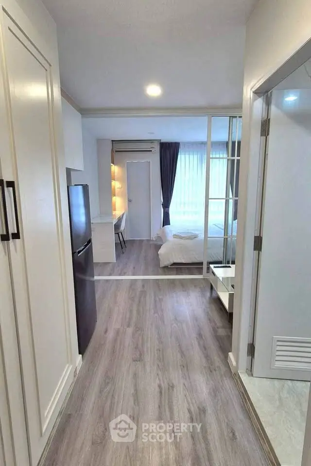 Modern apartment interior with sleek design and spacious layout