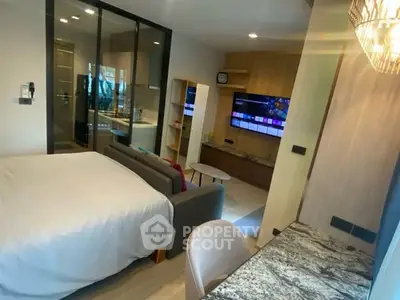 Modern studio apartment with open layout and stylish decor