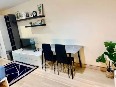 Modern living room with sleek furniture and stylish decor