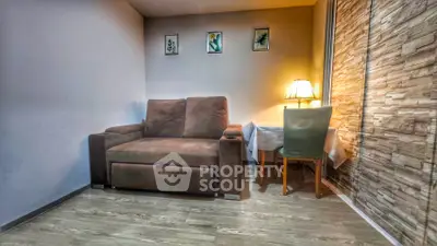 Cozy living room with modern decor and comfortable seating