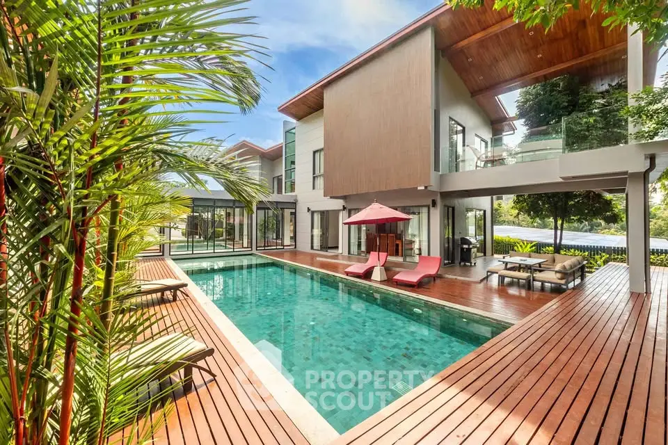 Luxurious modern villa with private pool and spacious deck, perfect for relaxation and entertainment.