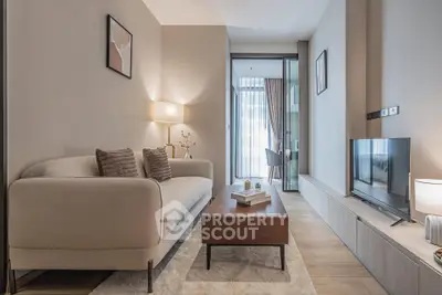 Modern living room with stylish decor and cozy ambiance