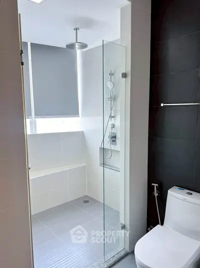Modern bathroom with sleek shower and contemporary design