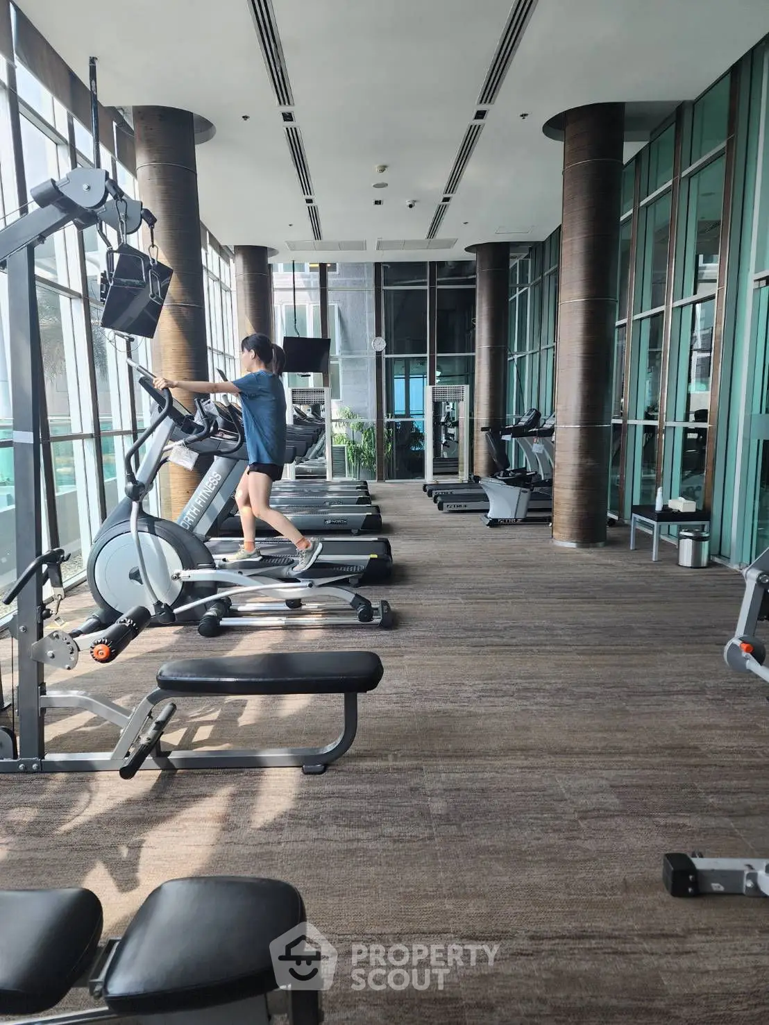 Modern gym with state-of-the-art equipment and sleek design