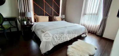 Luxurious bedroom with elegant decor and natural light