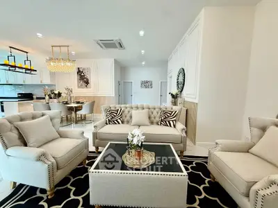 Luxurious living room with elegant furniture and modern decor