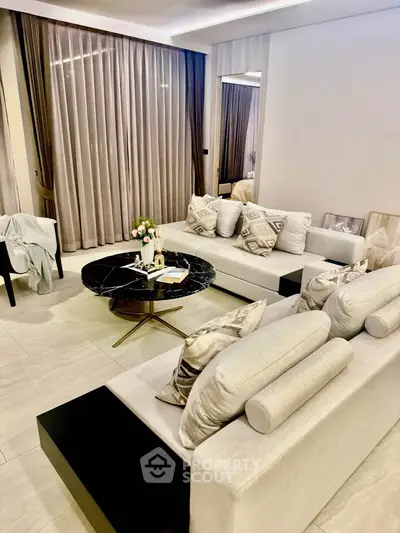 Modern living room with elegant decor and stylish furniture