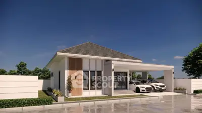 Modern single-story house with carport and sleek design