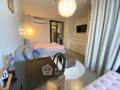 Chic modern living room with stylish decor and cozy ambiance, perfect for urban living.