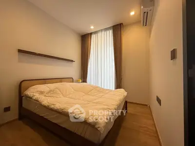 Cozy bedroom with modern design and natural light