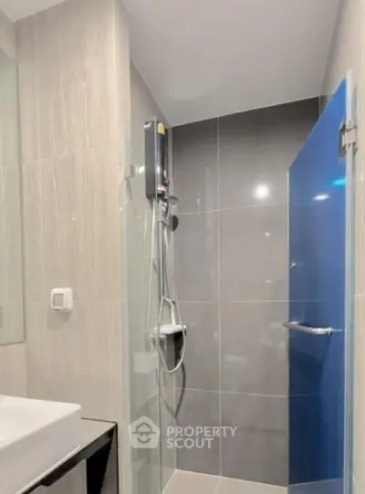 Modern bathroom with sleek shower and contemporary design