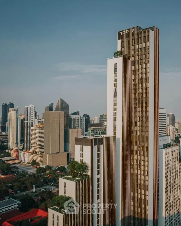 Stunning high-rise building with modern architecture in urban skyline