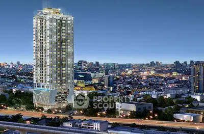 Stunning high-rise building with panoramic city views, perfect for urban living.