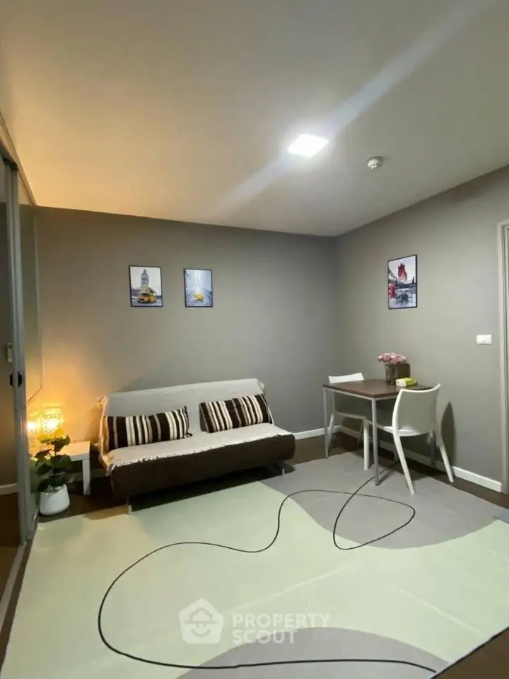 Cozy living room with modern decor and stylish furniture