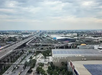 Stunning cityscape view showcasing expansive highway and urban development.