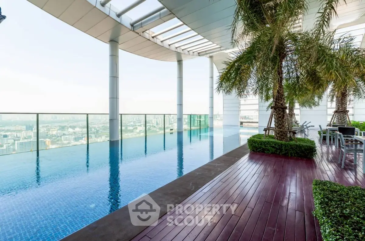 Luxurious rooftop pool with stunning city views and modern design.